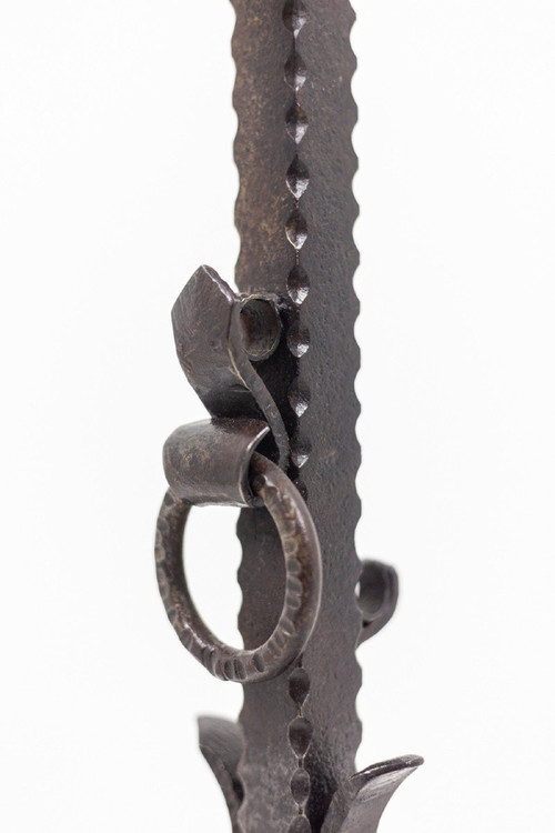 Pair De Chenets En Fonte De Fer, 20th Century, Ls4753181