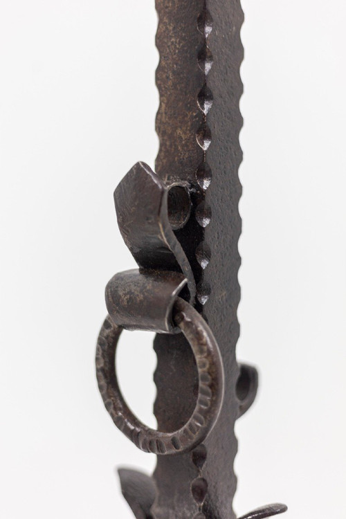 Pair De Chenets En Fonte De Fer, 20th Century, Ls4753181
