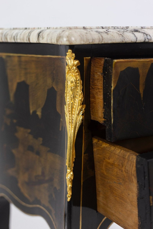 Louis XV Style Salon Table In Chinese Lacquer, Circa 1880, Ls4613691