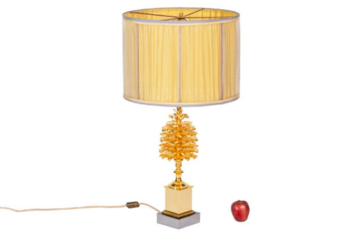 Maison Charles, Bronze Pine Cone Lamp, 1970s, Ls4534621