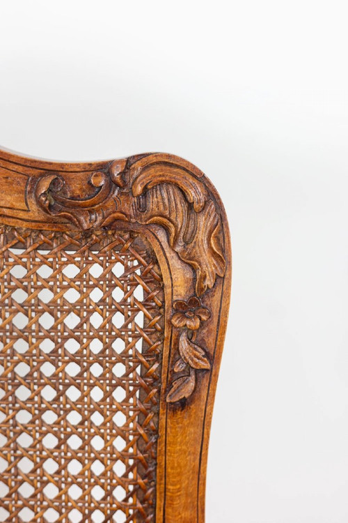 Jean Mocqué, Paire De Fauteuils Canné De Style Régence, XXe Siècle, Ls4699701
