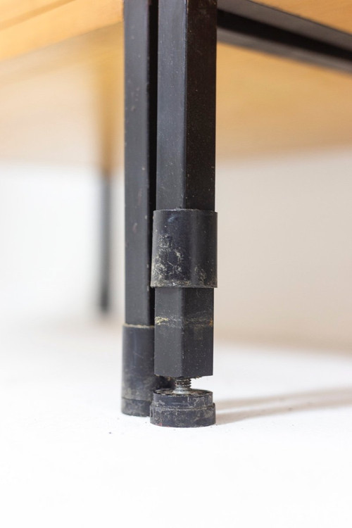 Arp, Bücherregal aus Eiche und Metall, 1960er Jahre, Ls46551501