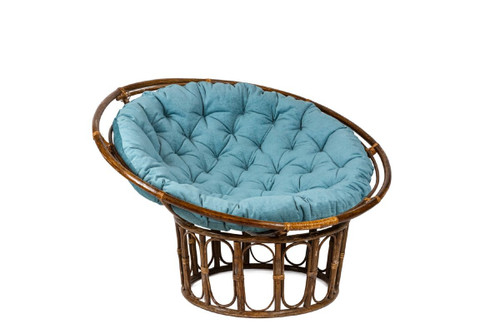 Coppia di poltrone “Papasan” in rattan e tessuto trapuntato, anni '70, LS43301351