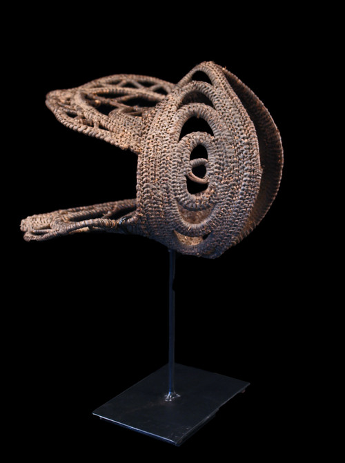 Yam mask, tribal art, oceanic art, basketry, Papua New Guinea, Basketry