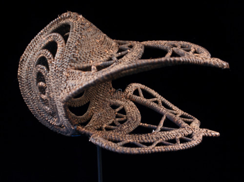 Yam mask, tribal art, oceanic art, basketry, Papua New Guinea, Basketry