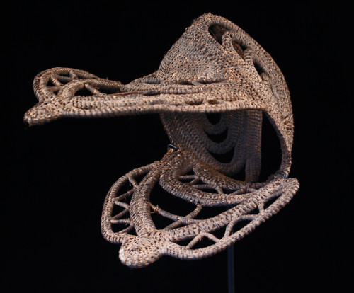 Yam mask, tribal art, oceanic art, basketry, Papua New Guinea, Basketry