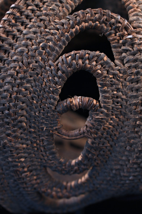 Yam mask, tribal art, oceanic art, basketry, Papua New Guinea, Basketry