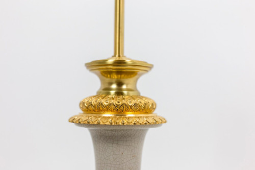 Lampe aus rissigem Celadon-Porzellan und vergoldeter Bronze, um 1880, Ls4517471