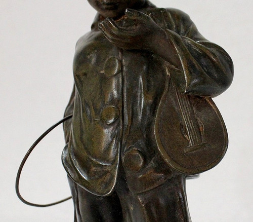 Jeune Joueur de rue" (Giovane giocatore di strada), di G. Demange - Inizio XX secolo