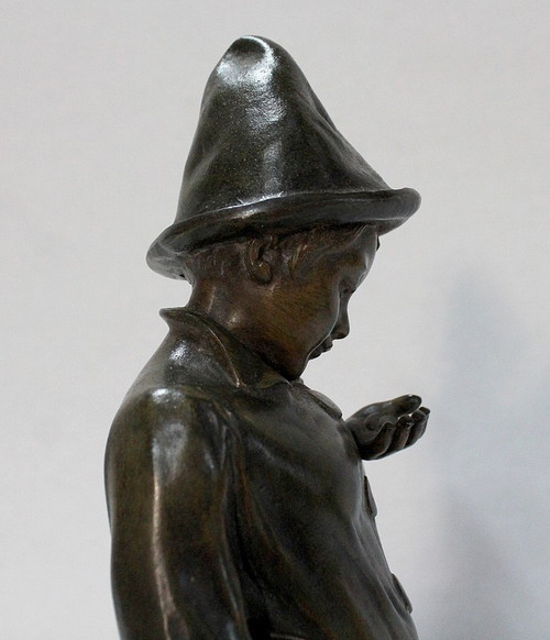 Jeune Joueur de rue" (Giovane giocatore di strada), di G. Demange - Inizio XX secolo