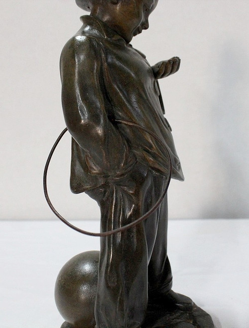 Jeune Joueur de rue" (Giovane giocatore di strada), di G. Demange - Inizio XX secolo
