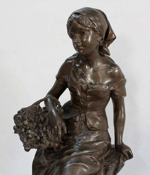 Grande regolatore "Les Cerises", di L-E Cana - Fine del XIX secolo