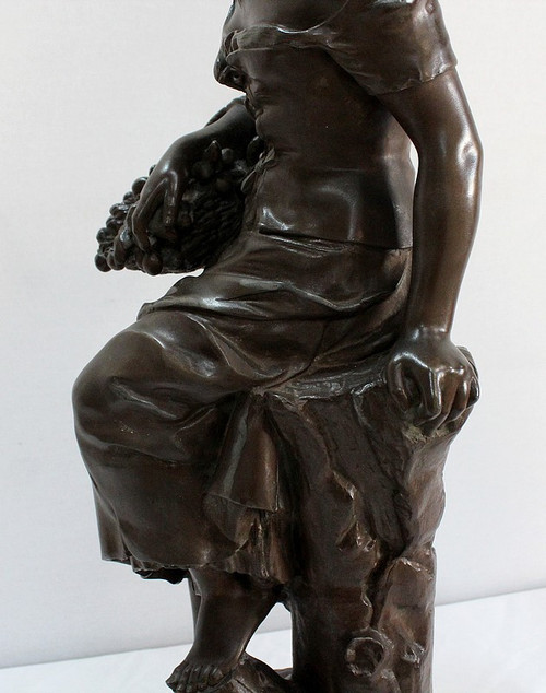 Grande regolatore "Les Cerises", di L-E Cana - Fine del XIX secolo