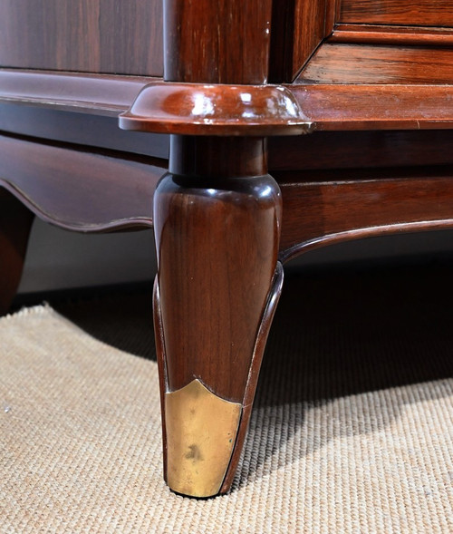 5-door sideboard in Rio rosewood, attributed to J.Leleu, Art Deco - 1940