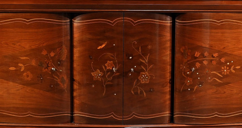 5-door sideboard in Rio rosewood, attributed to J.Leleu, Art Deco - 1940