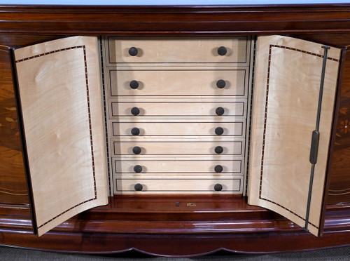 5-door sideboard in Rio rosewood, attributed to J.Leleu, Art Deco - 1940