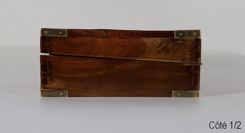 Small travel writing case in solid mahogany - 2nd part 19th century