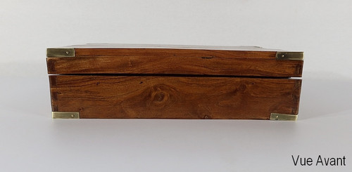 Small travel writing case in solid mahogany - 2nd part 19th century