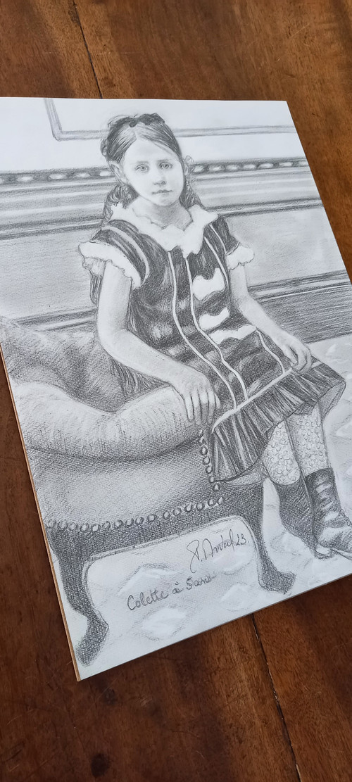 Disegno/ritratto di Colette all'età di 5 anni