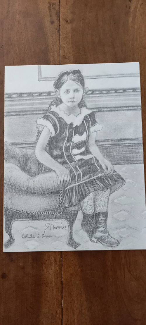 Disegno/ritratto di Colette all'età di 5 anni