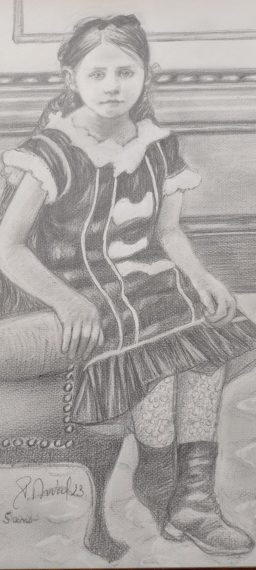 Disegno/ritratto di Colette all'età di 5 anni