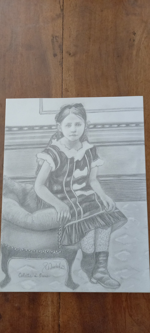 Disegno/ritratto di Colette all'età di 5 anni
