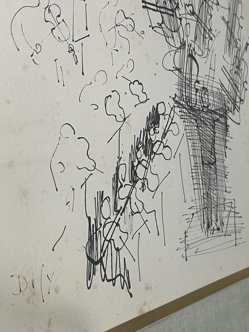 Raoul DUFY 1877-1953 L'Orchestre 1942 Tableau à l'encre