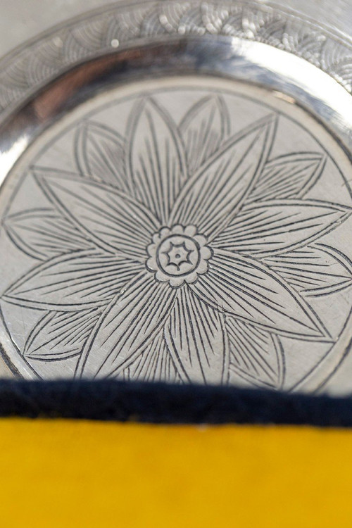 Service à Thé En Porcelaine Céladon Et Métal Argenté, Années 1920 - Ls4430253a