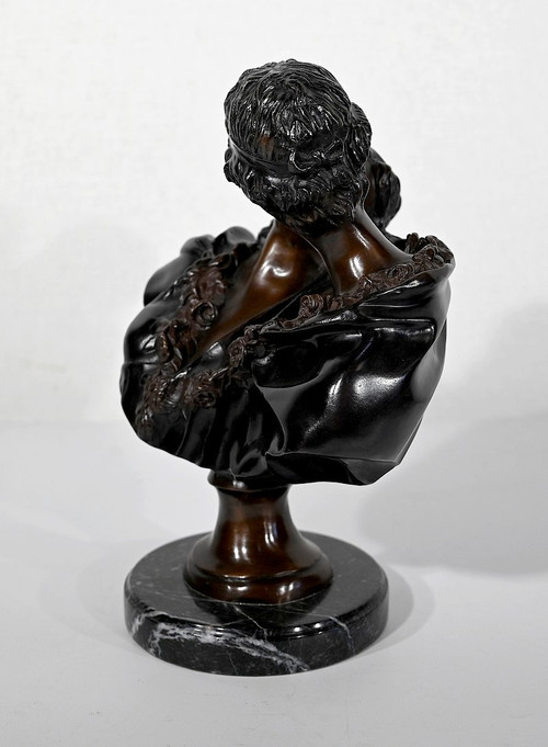 Bronzo "Le Baiser Donné" dopo J-A. Houdon - Fine del XIX secolo