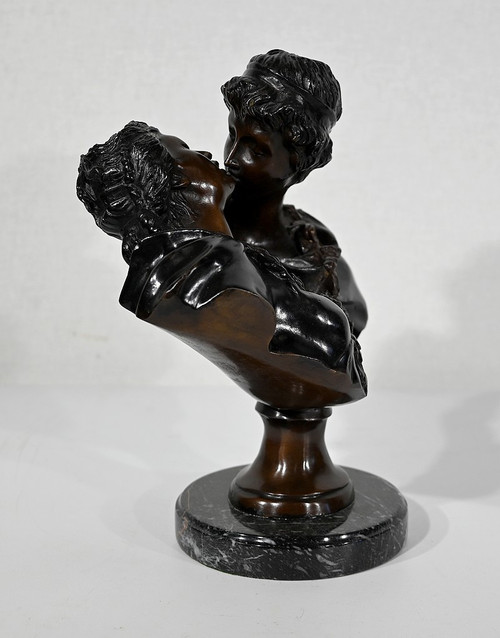 Bronzo "Le Baiser Donné" dopo J-A. Houdon - Fine del XIX secolo