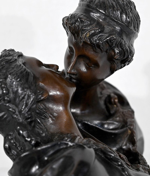 Bronzo "Le Baiser Donné" dopo J-A. Houdon - Fine del XIX secolo
