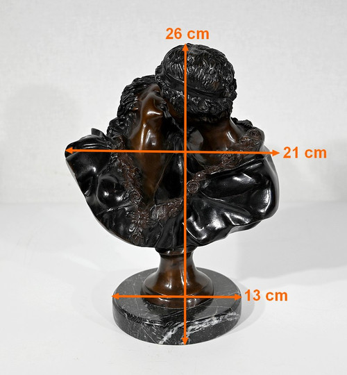 Bronzo "Le Baiser Donné" dopo J-A. Houdon - Fine del XIX secolo