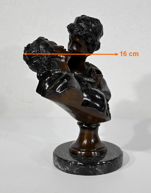 Bronzo "Le Baiser Donné" dopo J-A. Houdon - Fine del XIX secolo