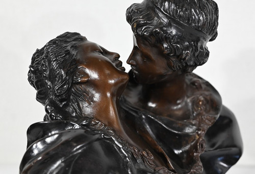 Bronzo "Le Baiser Donné" dopo J-A. Houdon - Fine del XIX secolo