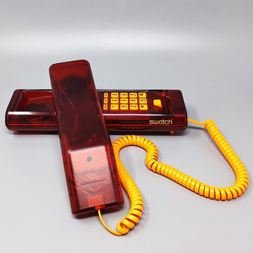 1990 Magnifique Swatch Twin Phone "Deluxe" avec la boîte d'origine. Style de Memphis