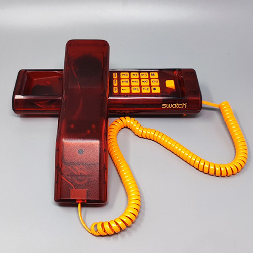 1990 Magnifique Swatch Twin Phone "Deluxe" avec la boîte d'origine. Style de Memphis