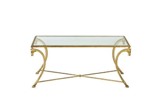Maison Ramsay, Gilt Iron Coffee Table, 1950s - LS4488781