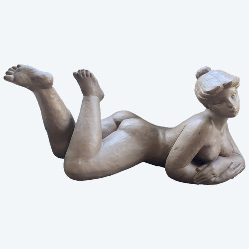 Nudo femminile. Scultura in gres. Manifattura Lladro. Nao. Metà del XX secolo.