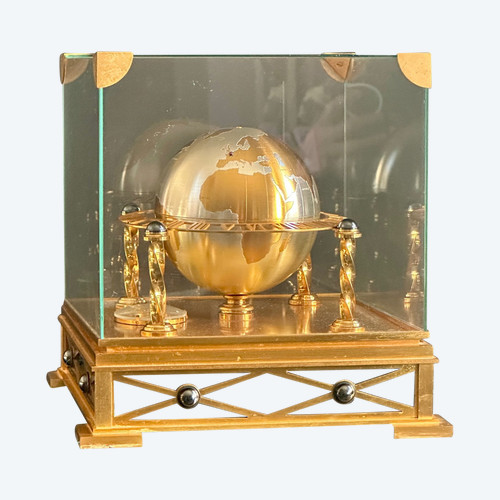 Hour Lavigne, Bronze Globe Table Clock