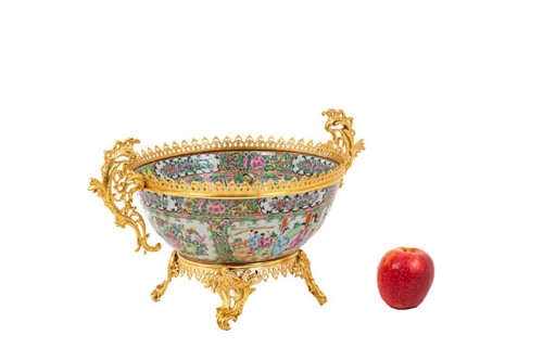 Large Gilt Bronze Canton Porcelain Cup, Circa 1880 - Ls4380485
