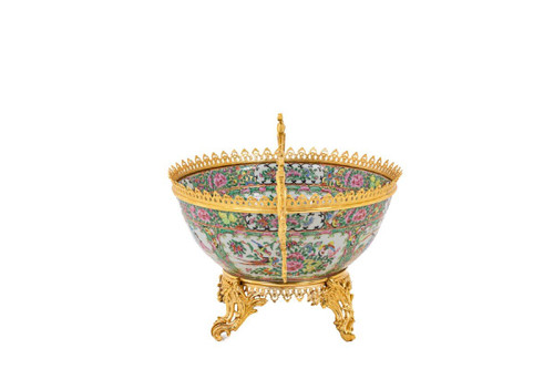 Large Gilt Bronze Canton Porcelain Cup, Circa 1880 - Ls4380485