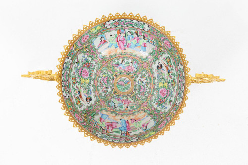 Large Gilt Bronze Canton Porcelain Cup, Circa 1880 - Ls4380485