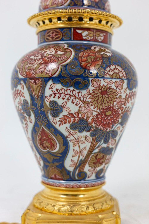 Imari Porcelain And Bronze Gilt Lamp, Circa 1880 - Ls31811381