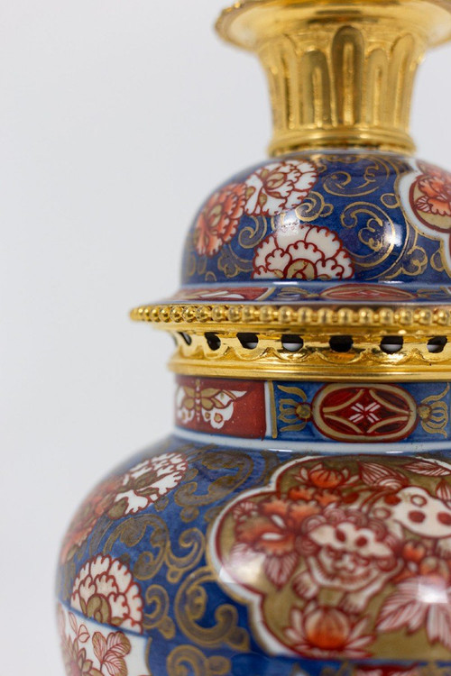 Imari Porcelain And Bronze Gilt Lamp, Circa 1880 - Ls31811381