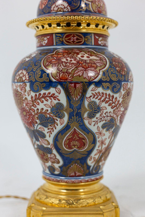 Imari Porcelain And Bronze Gilt Lamp, Circa 1880 - Ls31811381