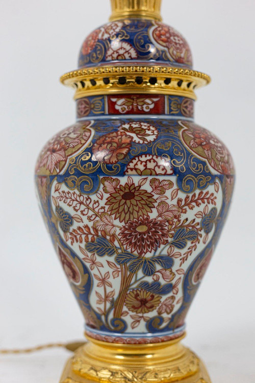 Imari Porcelain And Bronze Gilt Lamp, Circa 1880 - Ls31811381