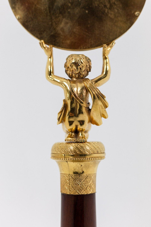 Small Mahogany And Gilt Bronze Mirror, Empire Period - Op450301