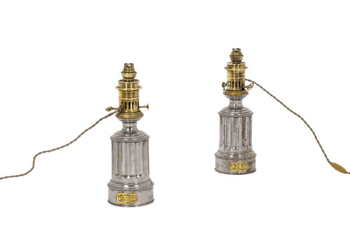 Coppia di lampade in peltro, 1880 circa - Ls4344621