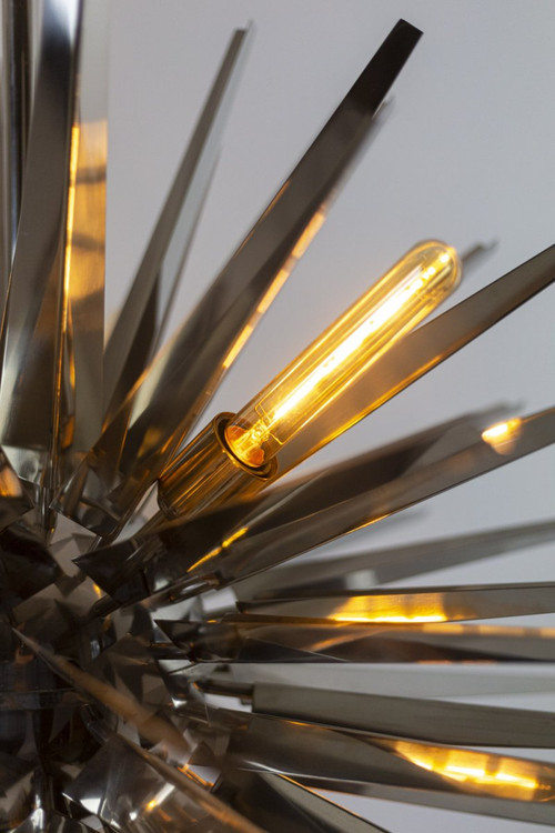 Eichholtz, "Gregorian" Chandelier In Chromed Metal, Contemporary Work - Ls4253894