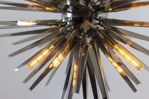 Eichholtz, "Gregorian" Chandelier In Chromed Metal, Contemporary Work - Ls4253894